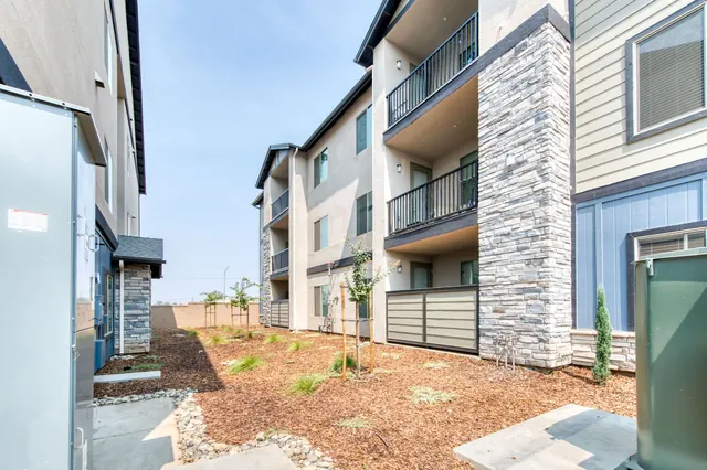 Building exterior with new landscaping